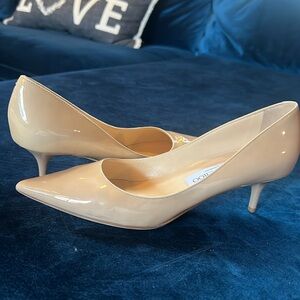 Jimmy Choo Beige Patent Leather Heels